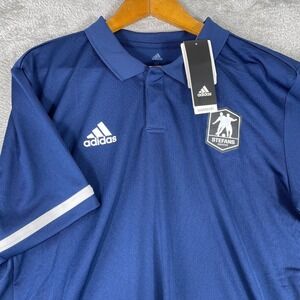 Adidas Stefans‎ Soccer Polo Shirt Mens XL Blue Aeroready NWT